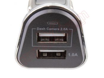 Charger mini, alimentador USB doble universal Vehículo 12V, salida USB hembra A - DC 5V / 2A